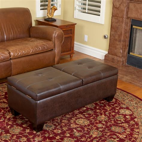 ottoman with storage brown